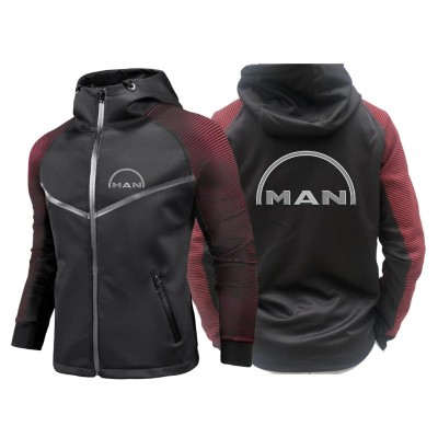 MAN Kamyon Kapüşonlu Sweatshirt Eşofman Slim Fit Hoodi Ceket